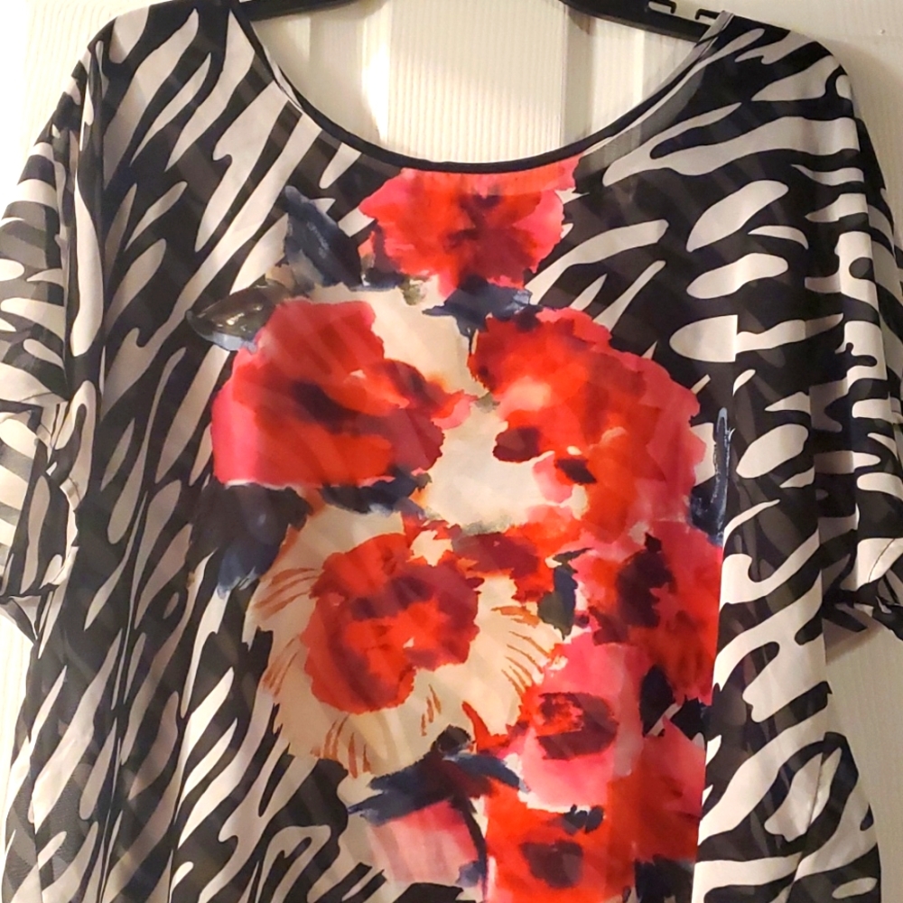 Unique zebra print blouse
